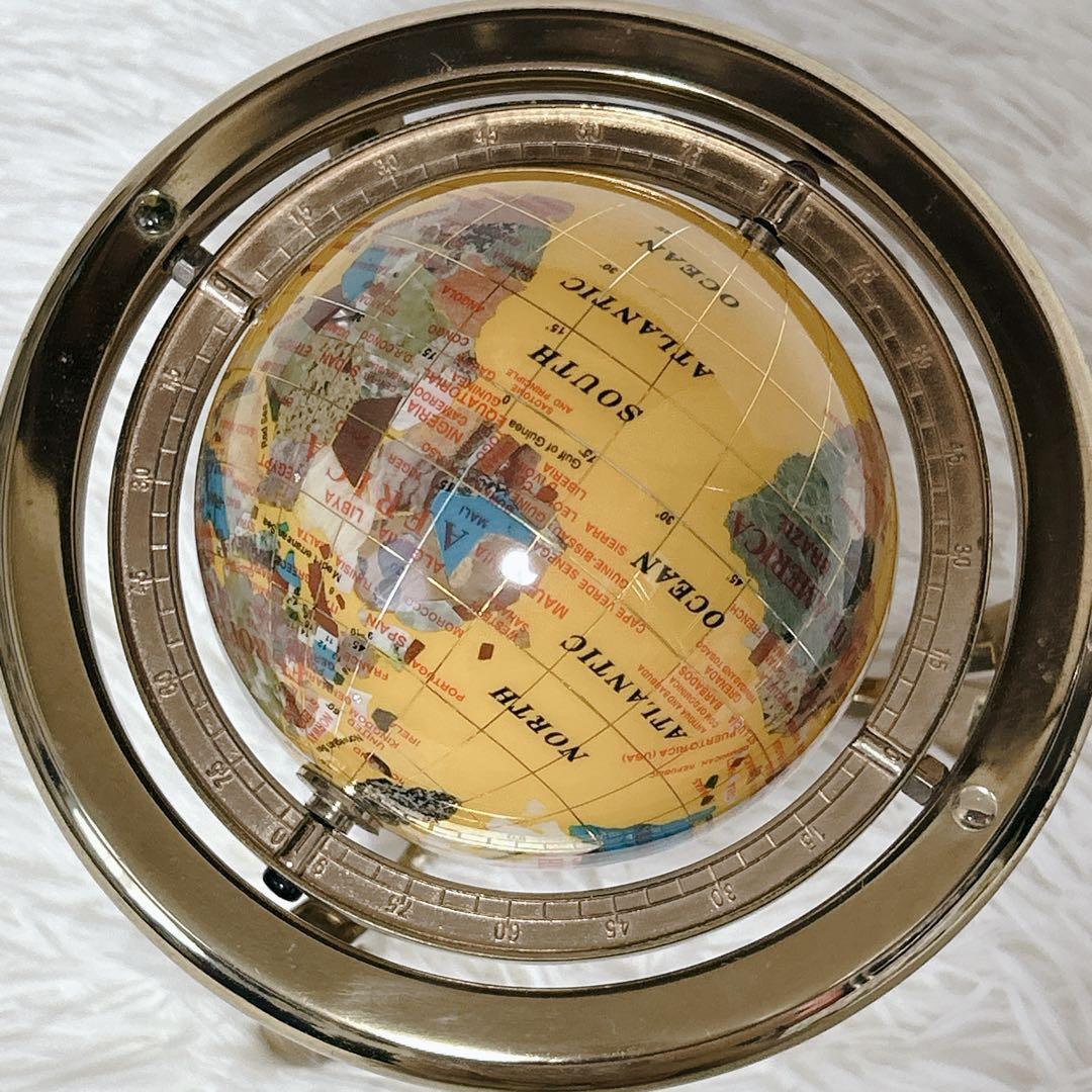 ✨希少✨ アンティーク地球儀 ゴールドスタンド 方位磁針付 猫脚 vendage