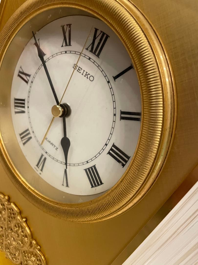 ジャンク品　SEIKO セイコー　QUARTZ クオーツ QF724G 置時計