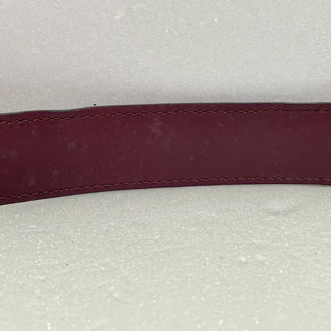 Cartier カルティエ レザーベルト ボルドー×ゴールドバックル