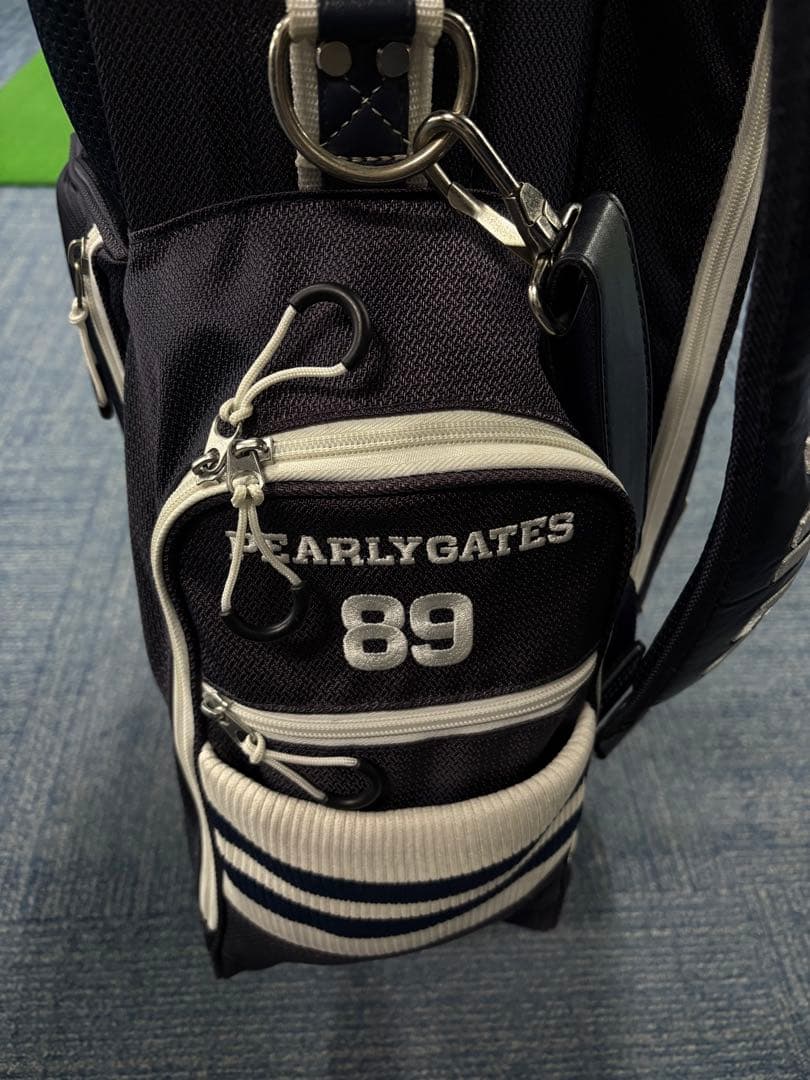 中古美品❗️PEARLY GATES ゴルフバッグ 89モデル ネイビー/ホワイト