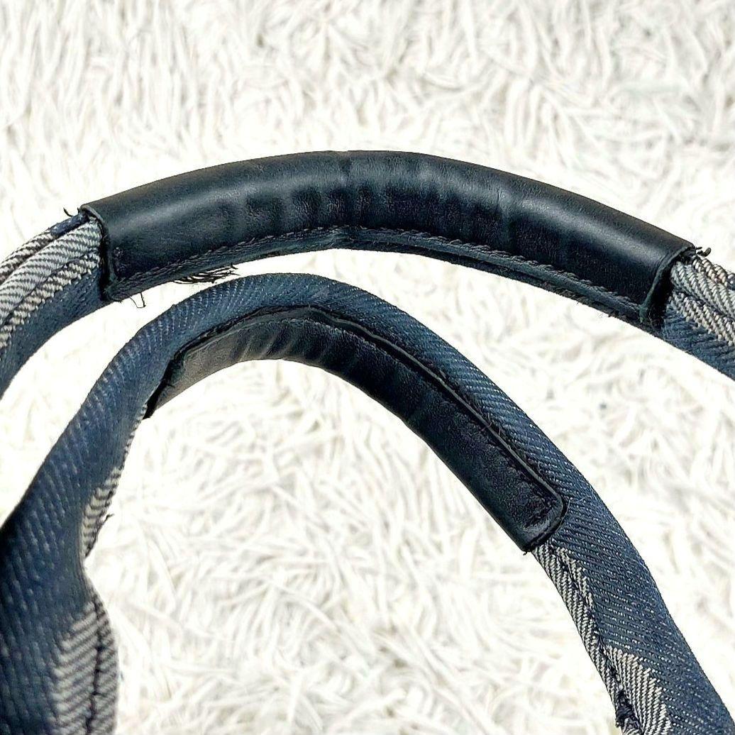 保存袋タグ付 マークジェイコブス モノグラムデニムトート2wayショルダーバッグ