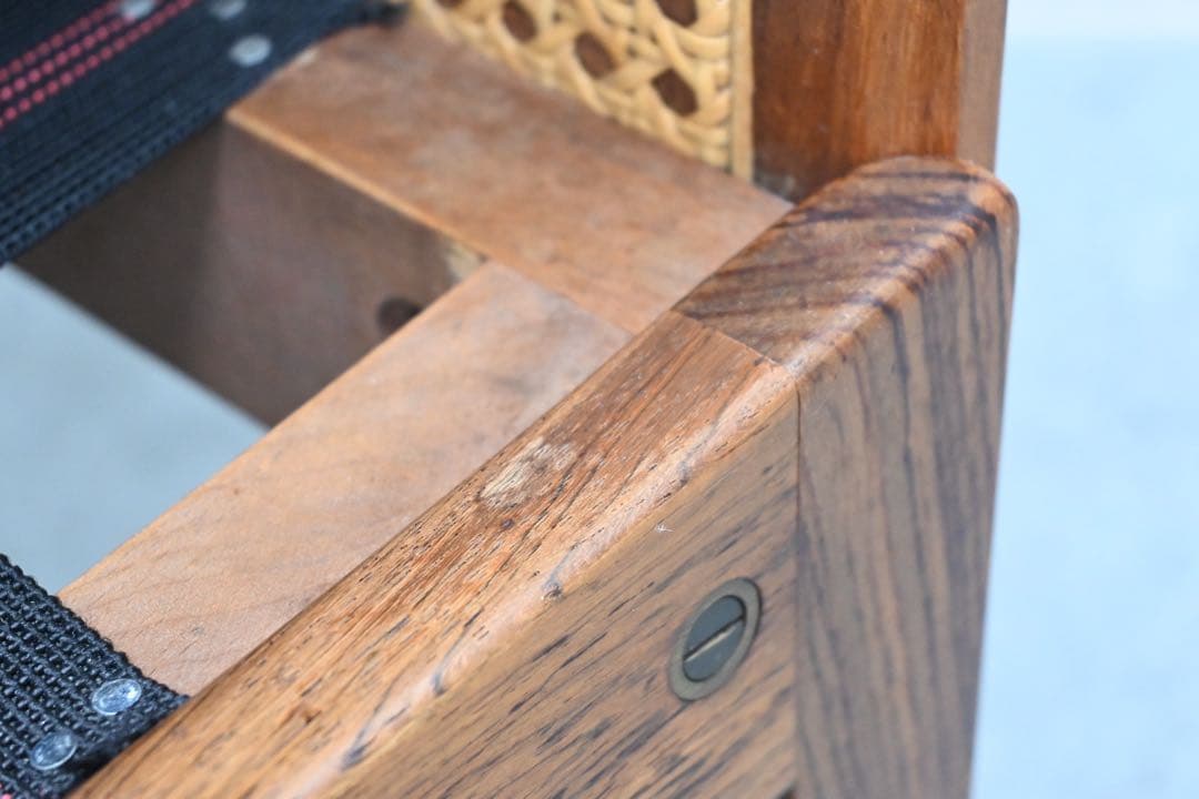 【希少品】C.F.C Silkeborg社製 アームチェア 籐張 ローズウッド