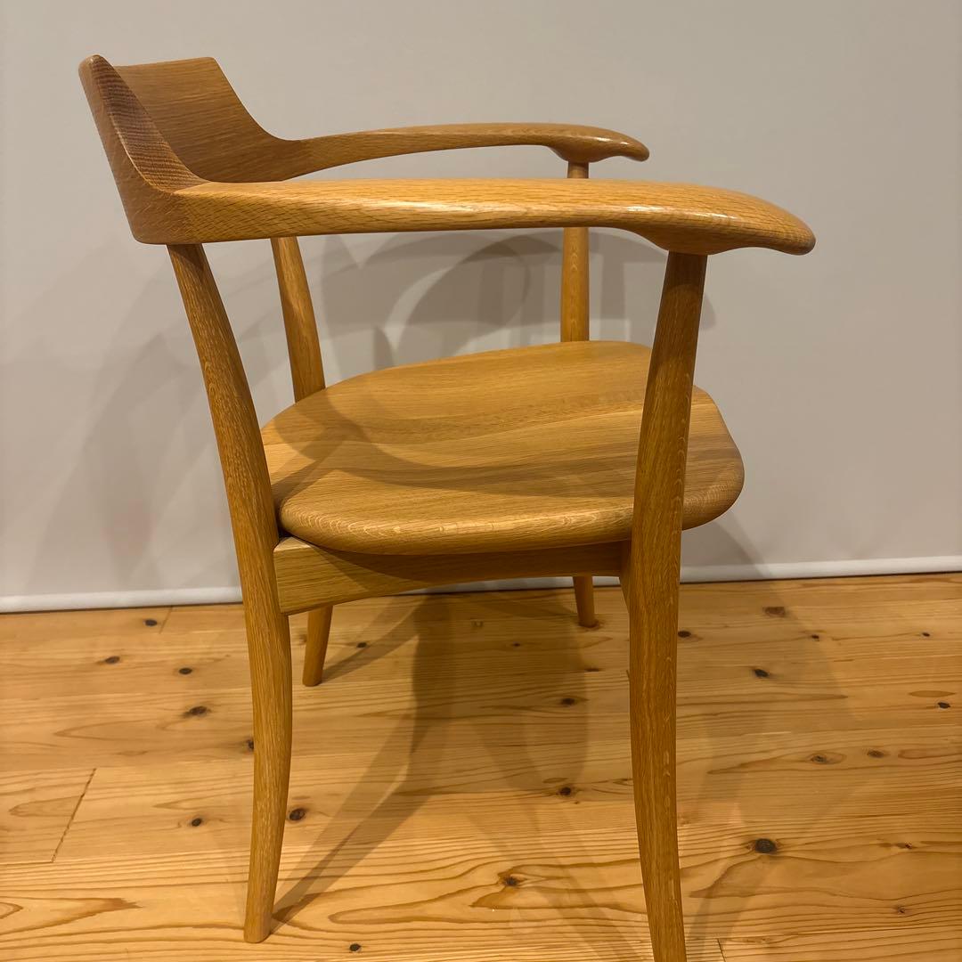 ［かつぼん］飛騨産業　クレセント　SG261A 天然木アームチェア