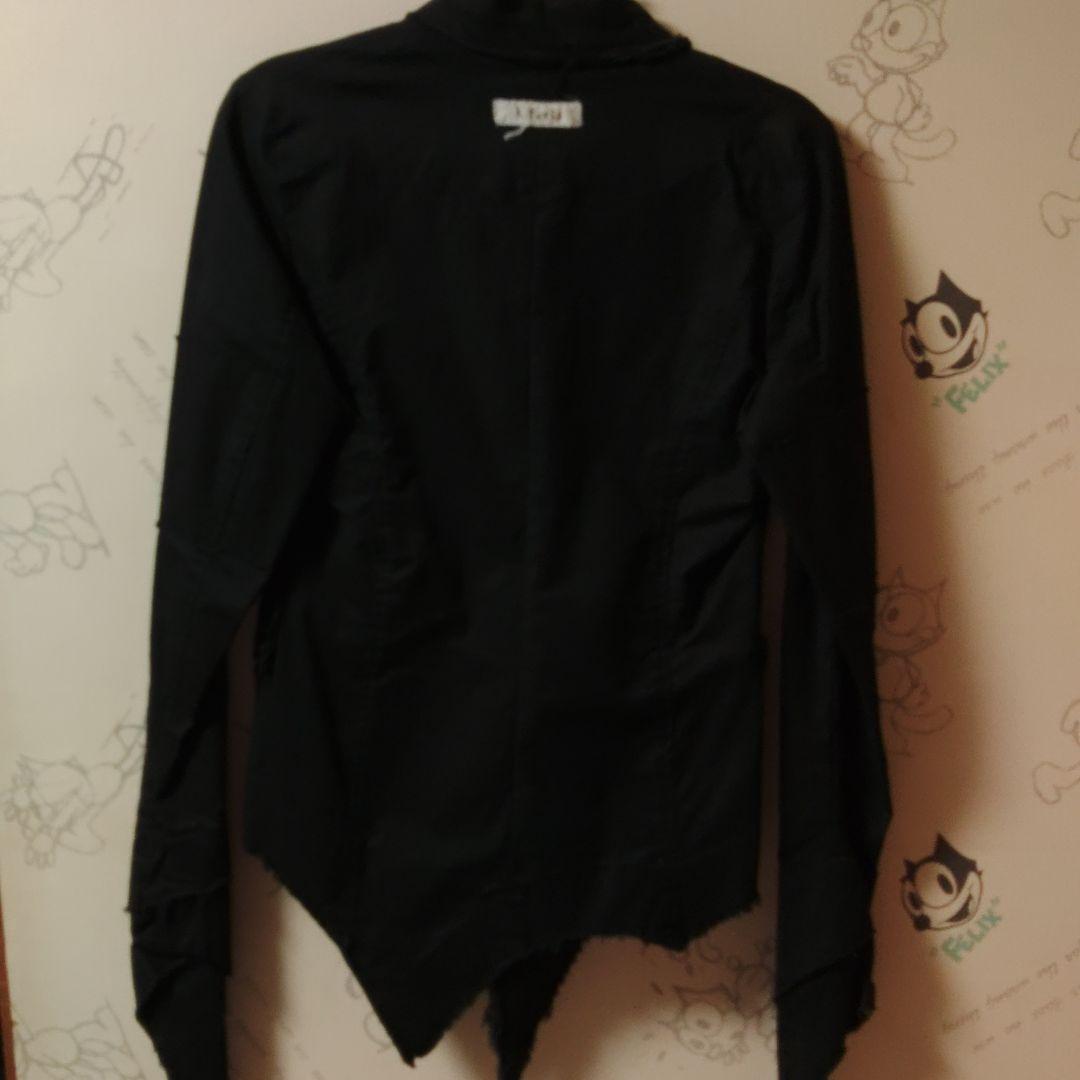 Rituals フリンジ付き黒長袖シャツ