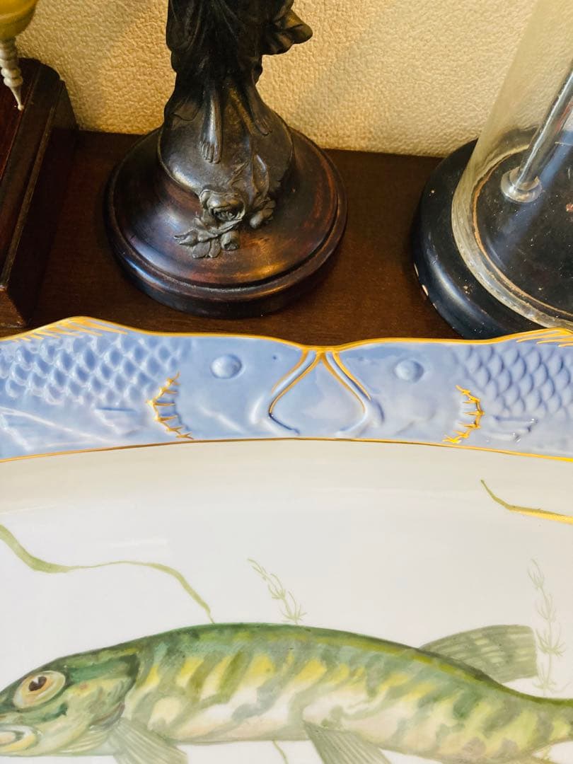 ロイヤルコペンハーゲン ブルーフィッシュ オーバルプレート