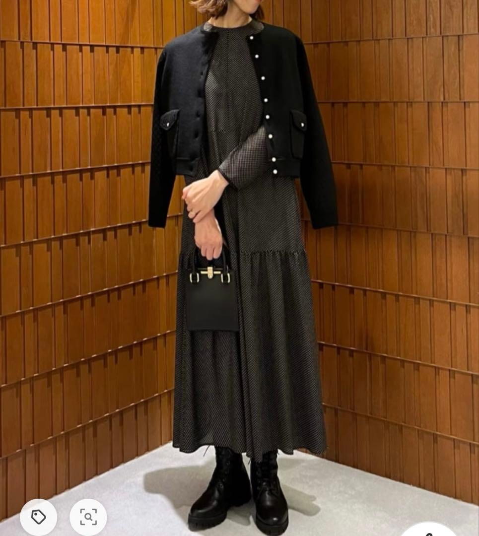 新品タグ付き ボールジィ パールコンビ クルーネック カーディガン定価3.7千円