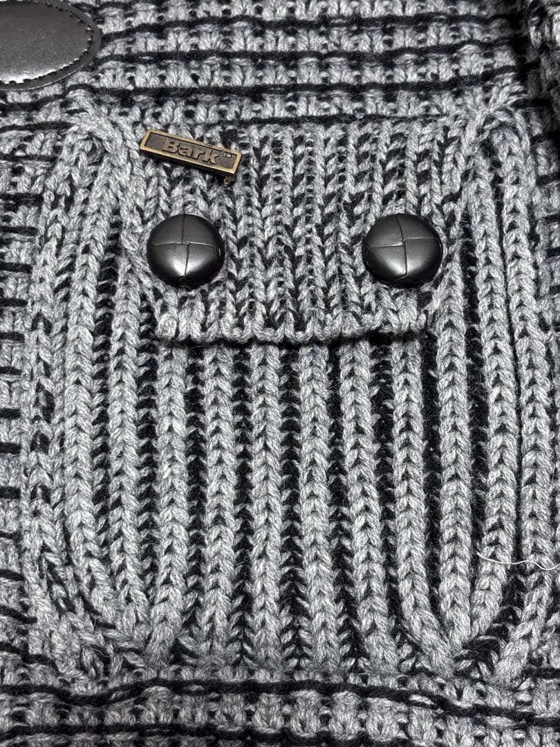 Bark/グレー/ニットダッフルコート/XSサイズ