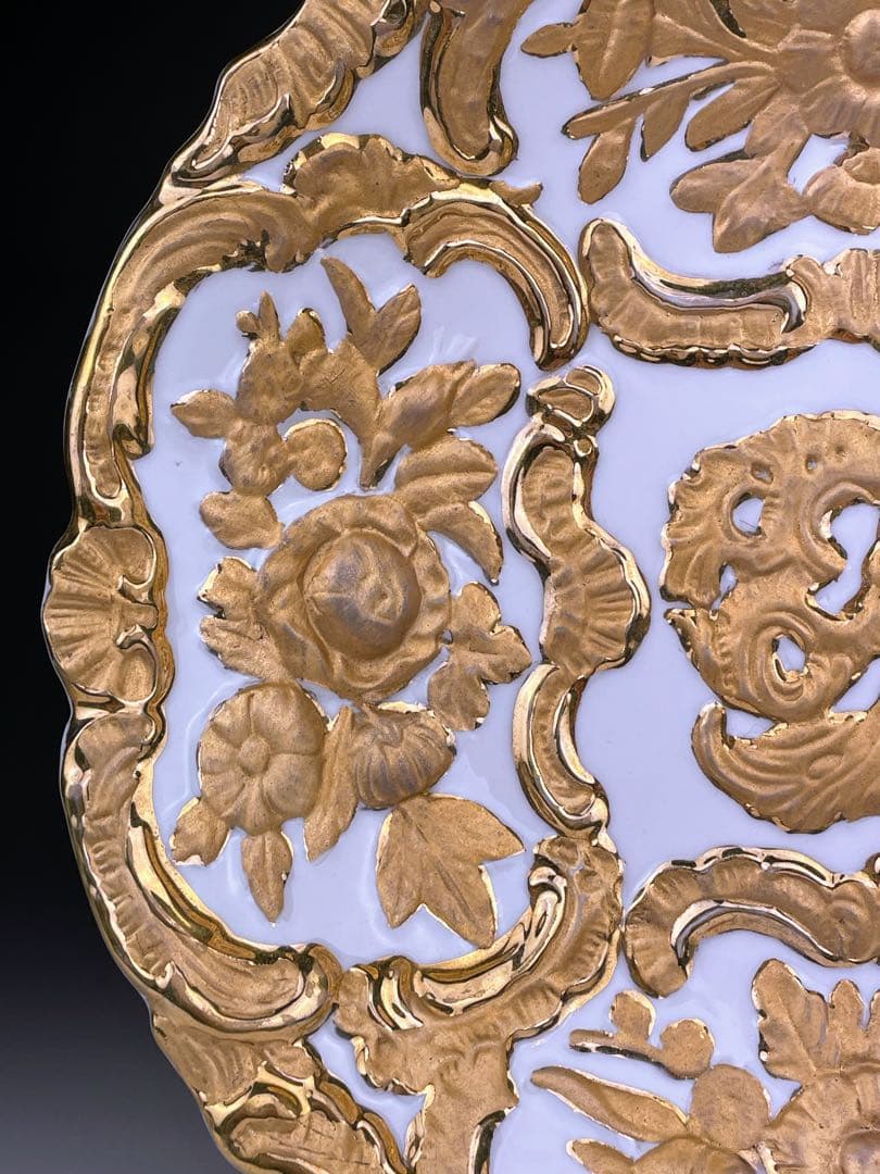 【大型】マイセン グランツゴールド風 キャビネット プレート 28.3cm 皿