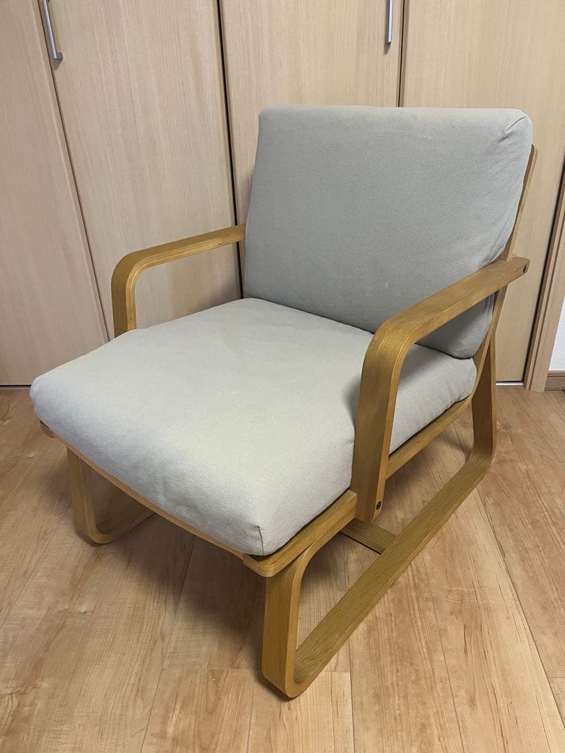 ※〜7日週末限定【超美品】無印オーク材 ソファチェア