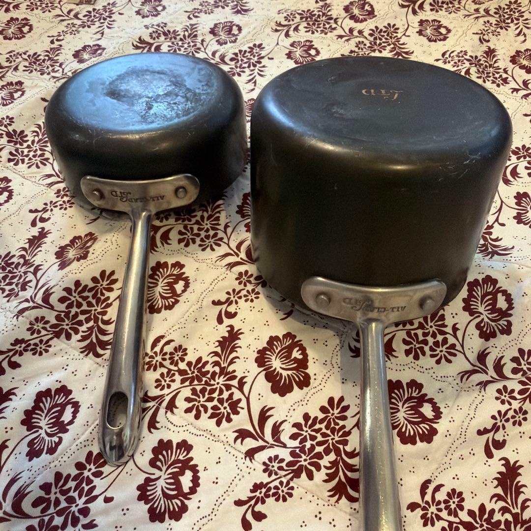 all clad ステンレス製片手鍋2個セット