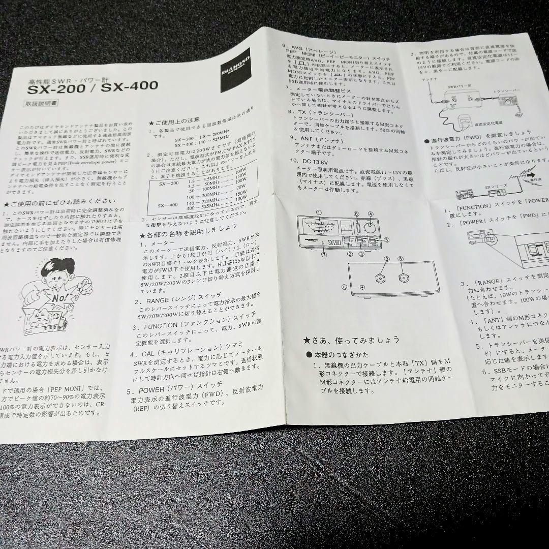 ダイヤモンドSX200 高性能 通過形SWR・パワー計「1.8～200MHz」