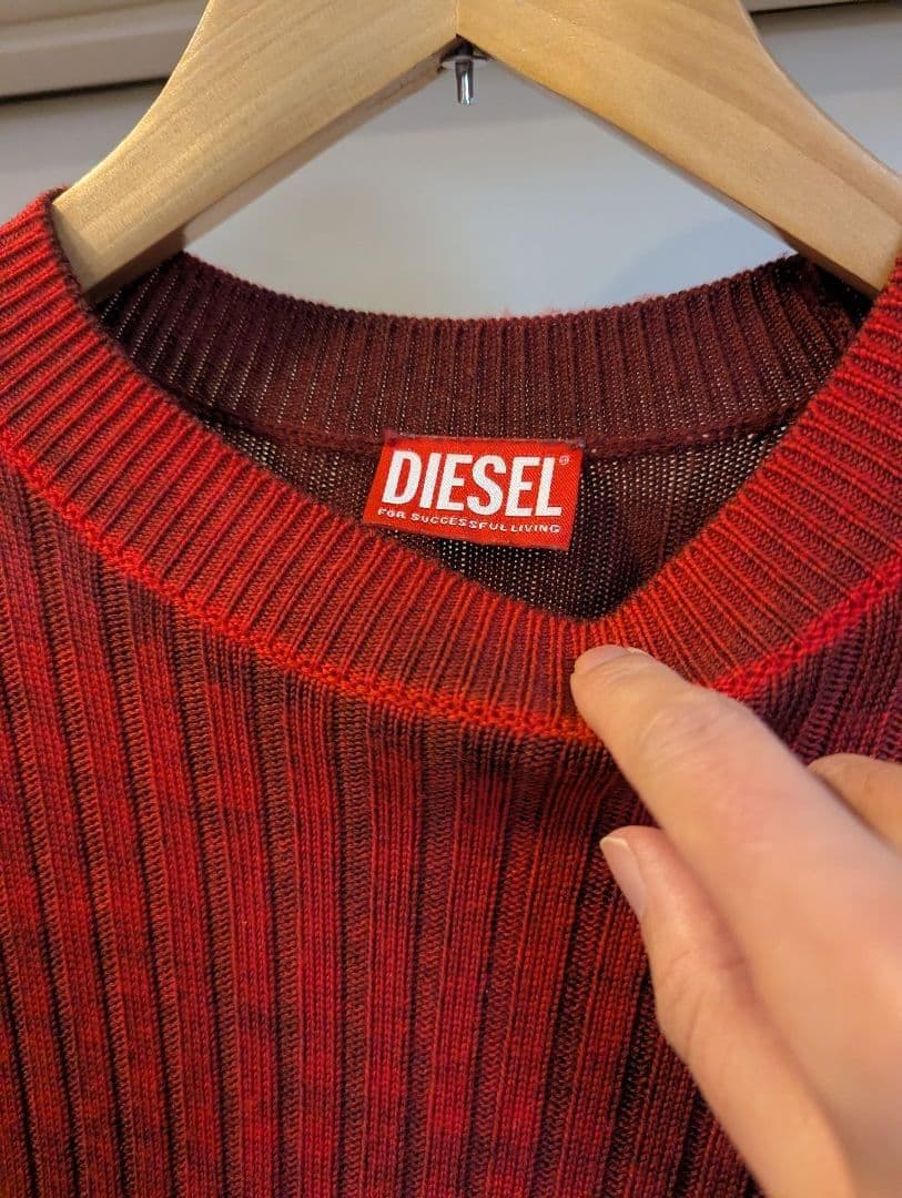 DIESEL 23AW 美品希少OURS着用モデル オールオーバープリントニット