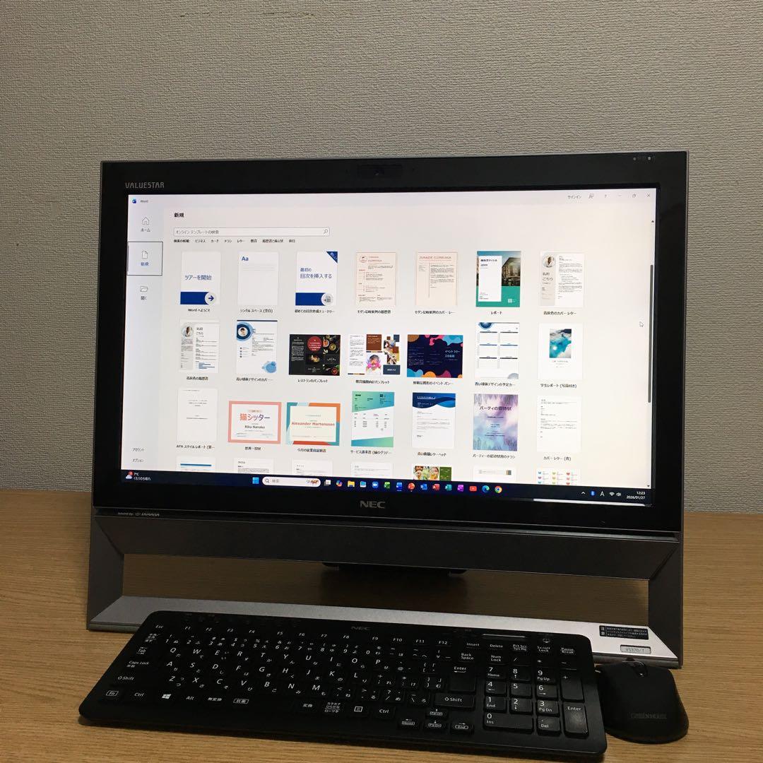 NEC VALUESTAR Win11 地デジ 一体型 SSD デスクトップPC