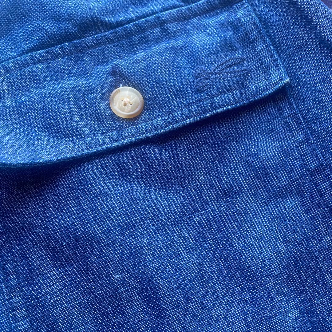 デンハムメンズデニム生地ゆったりパンツ