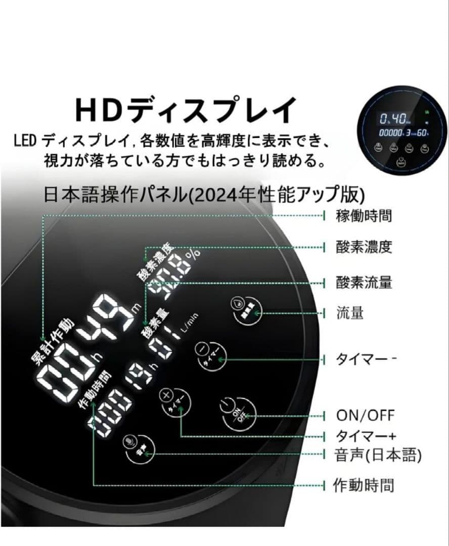 IKOU ペット酸素室 酸素発生器 酸素発生器 酸素吸入器 酸素濃縮器