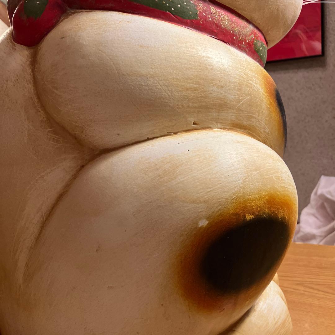 【ヴィンテージ】招き猫 陶器製 約50cm