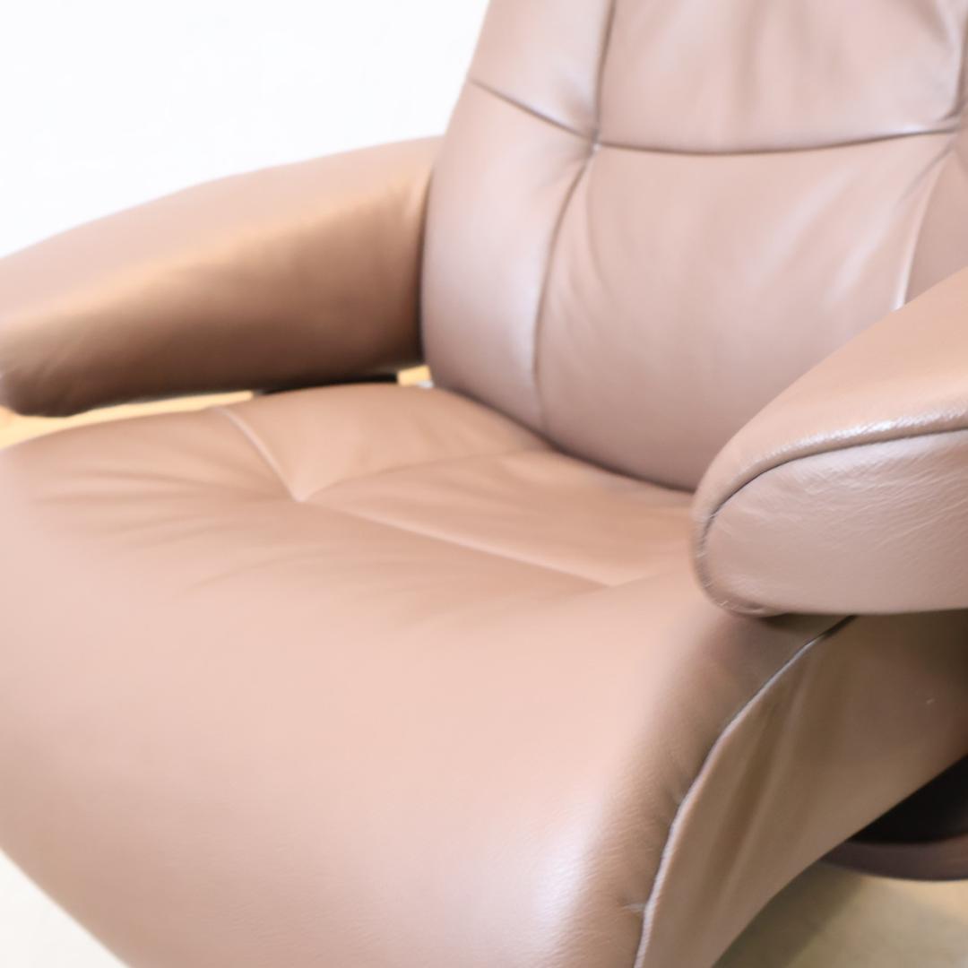 イエリアーダ フィヨルド 本革 リクライニングチェア オットマン レザー