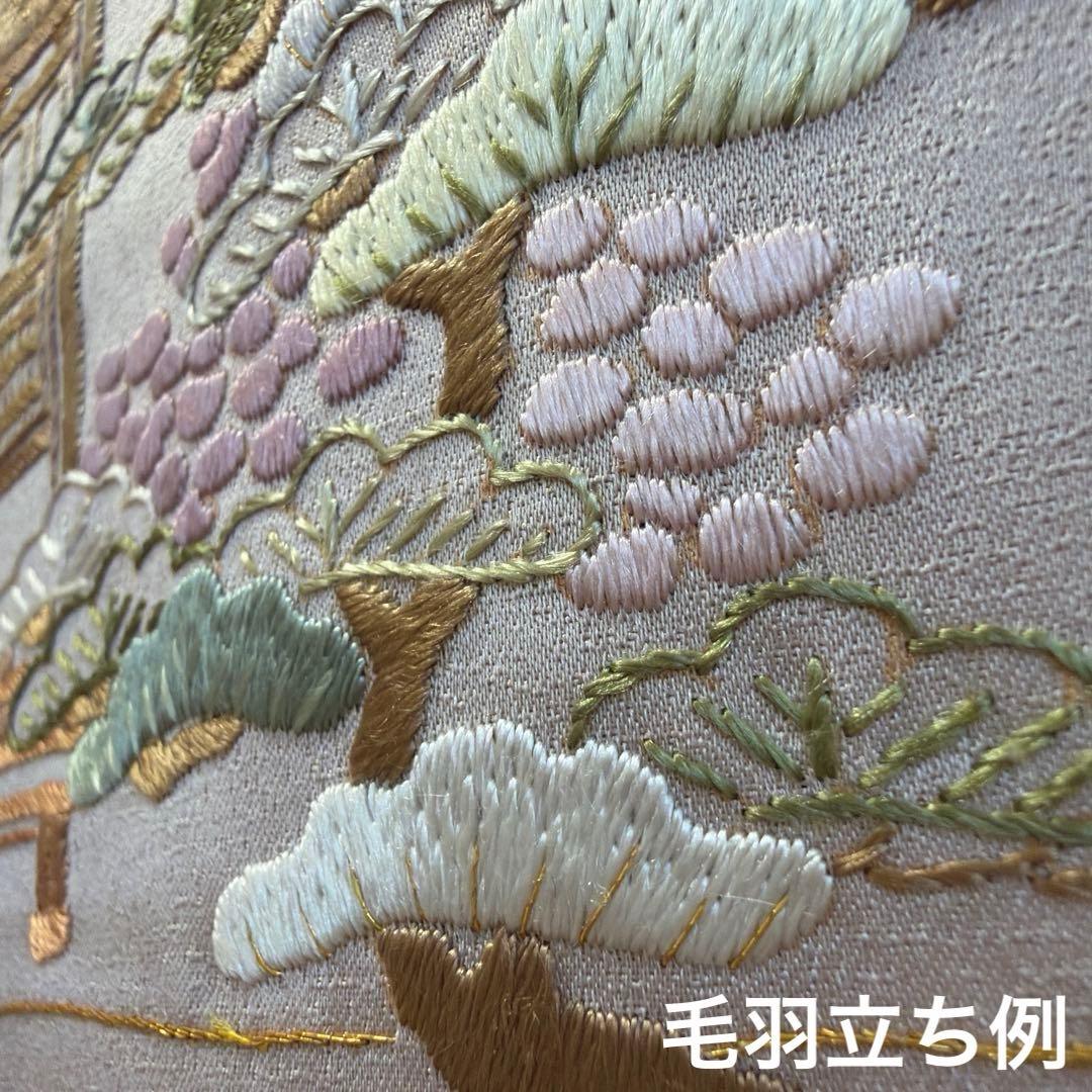 496 訪問着フルセット 正絹 薄紫 金彩 豪華 総刺繍 暈し染め お上品