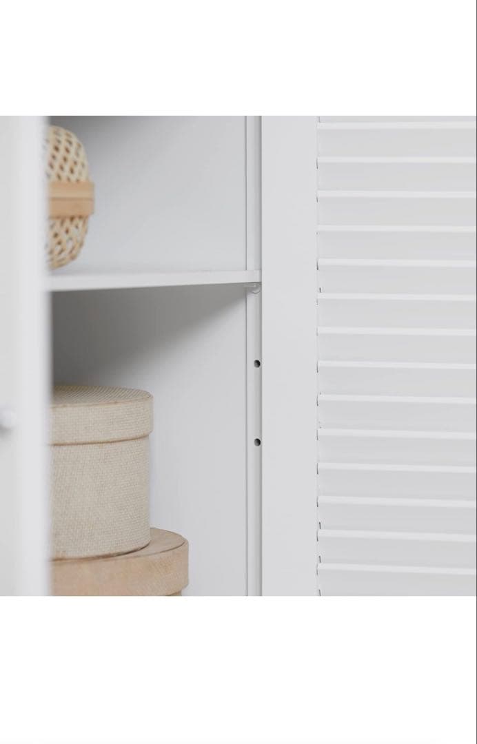 ホワイト木製ラック 引き出し付き 収納