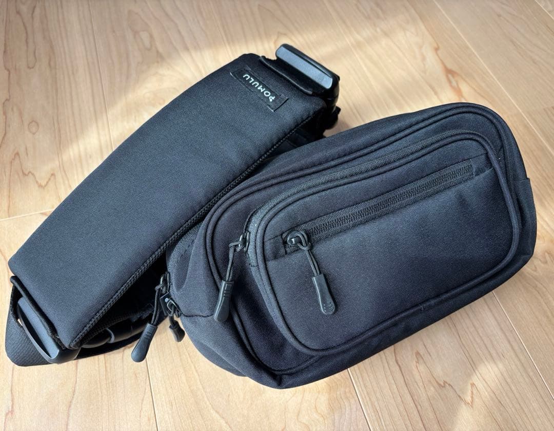 【超美品】POMULU ポムル 2WAYヒップシート ショルダーバッグ ブラック