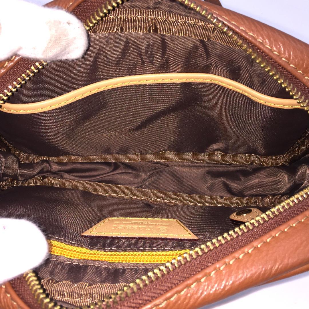 ラシット ショルダーバッグ カメラバッグ レザー ブラウン 茶色 複数ポケット