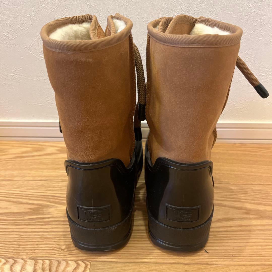 美品✨UGG レインクラウドレース　レインブーツ　ブラウン