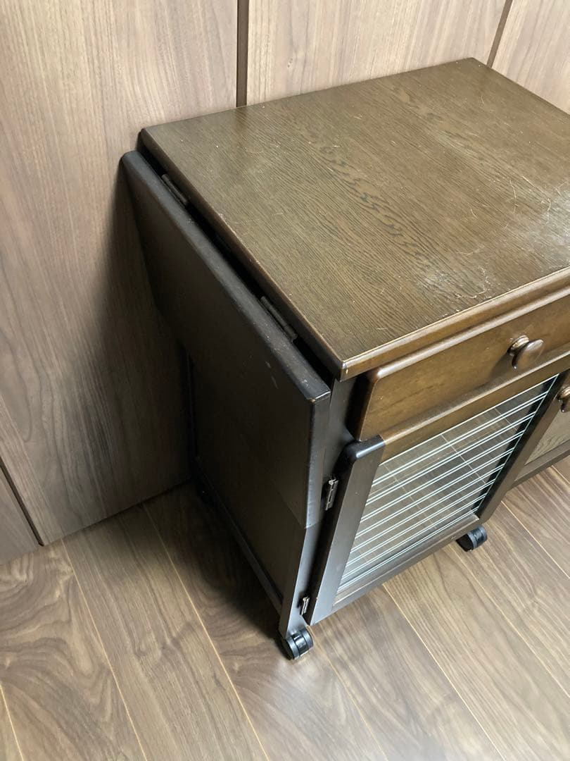 コイズミ　トロリーワゴン　キッチンワゴン　トレイ　レトロ　アンティーク