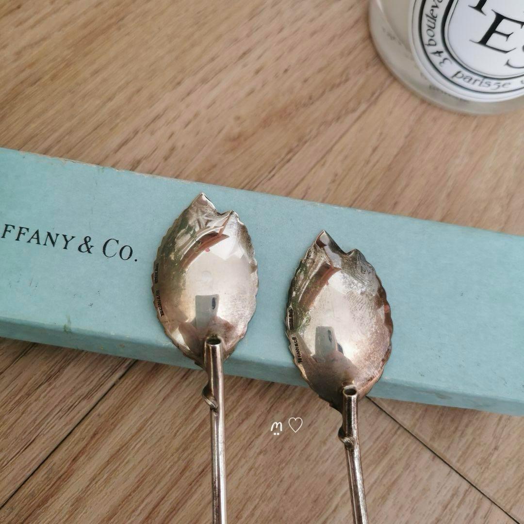 ティファニー　モヒートマドラーストロー　リーフ　シルバーカトラリー