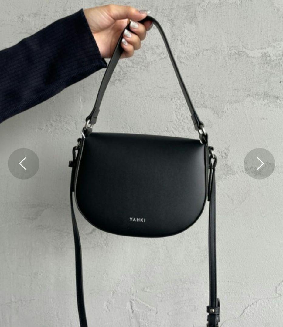 YAHKI ヤーキ VEGAN LEATHER 2WAY ハーフムーンバッグ