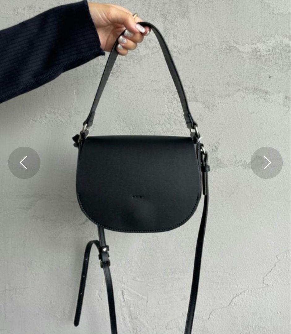 YAHKI ヤーキ VEGAN LEATHER 2WAY ハーフムーンバッグ