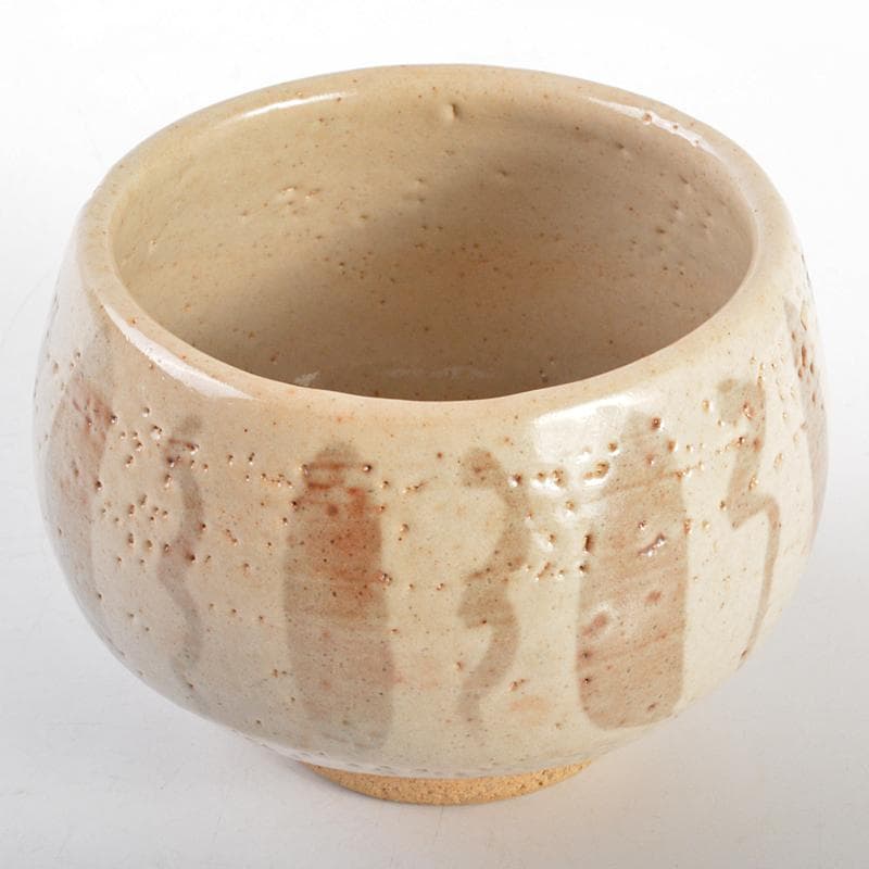 そら　北大路魯山人作　志野　志埜　茶碗　共箱　M　R6749
