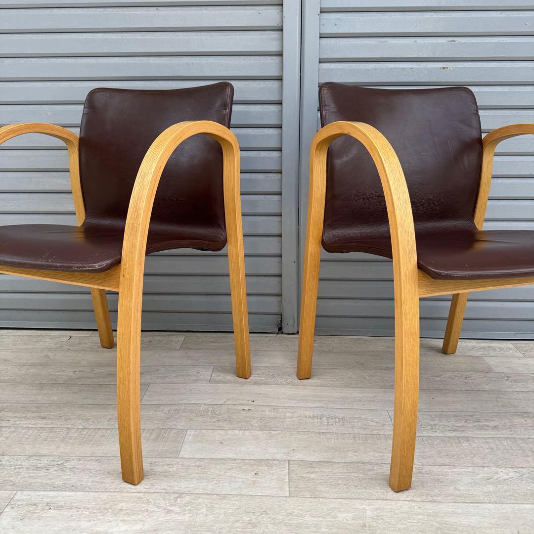 arflex アルフレックス アームチェア 本革 川崎文男 2脚セット