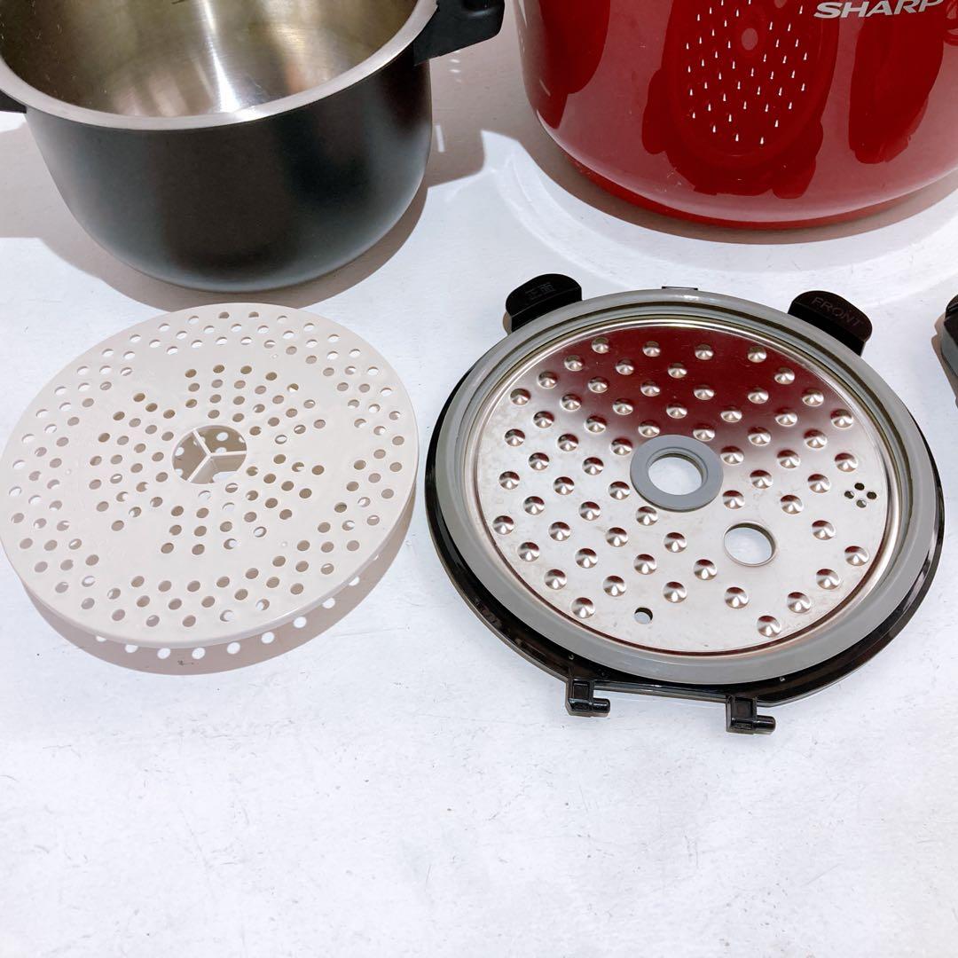 SHARP シャープ HEALSIO KN-HW16E-R 水なし自動調理鍋