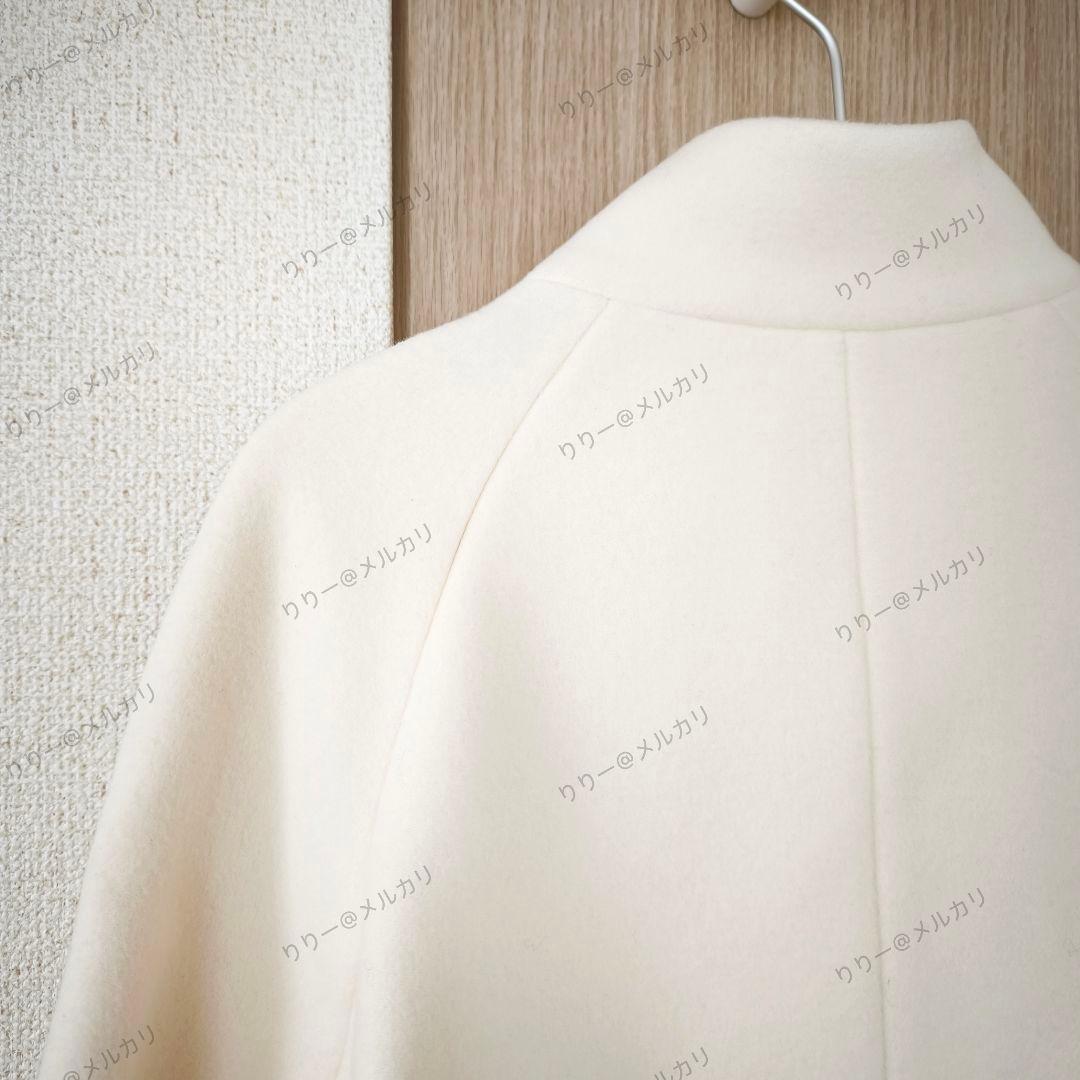 新品・現行品同型・サイズ38★ANAYI　ウールビーバーショートコート　ホワイト