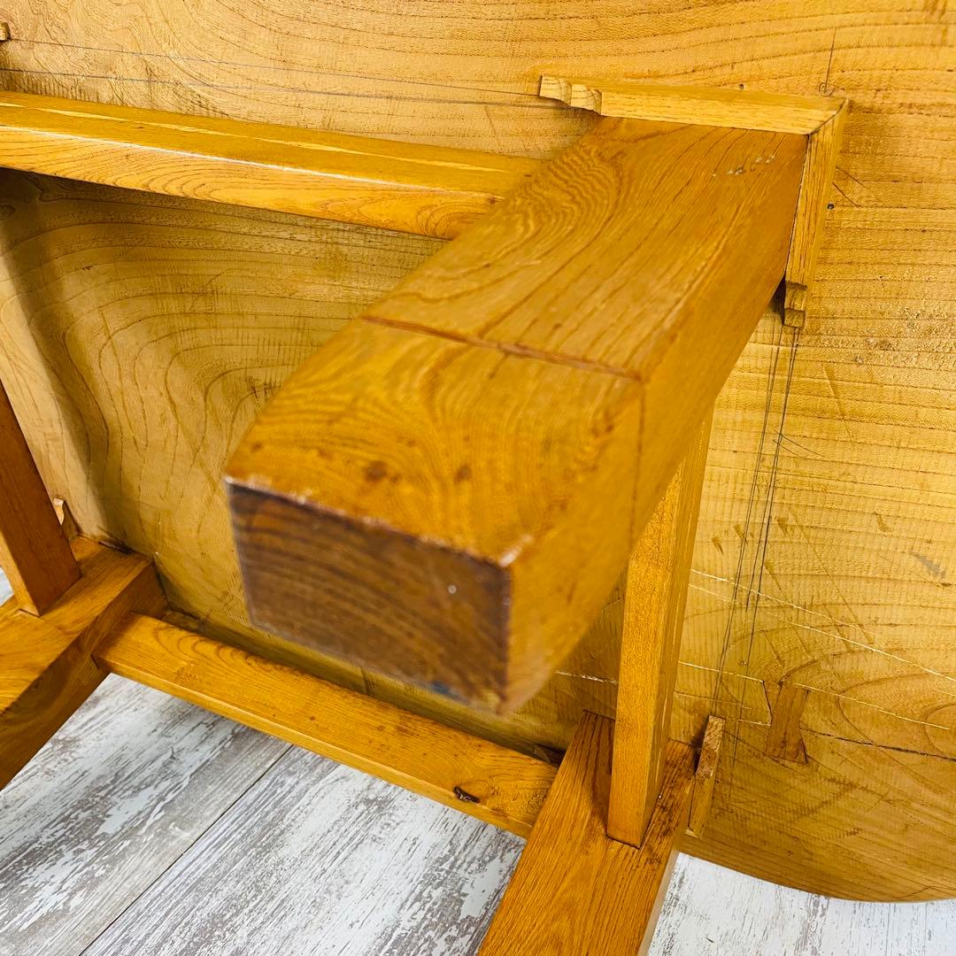 昭和レトロ 木製 天然木 一枚板 脚付き 座卓 センターテーブル 古家具