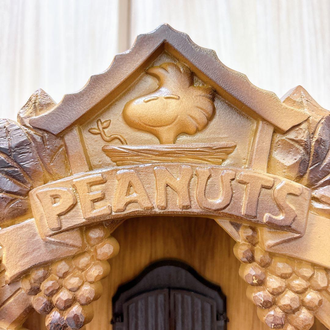 美品✨シチズン スヌーピー　鳩時計　からくり時計　ヴィンテージ　クォーツ　木彫り