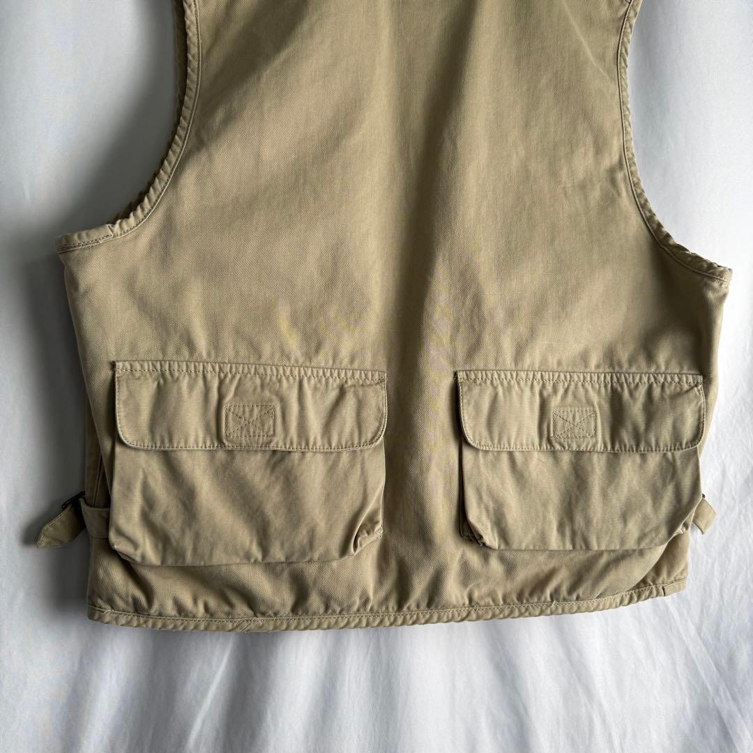 90s OLD GAP コットン サファリ ベスト M ベージュ