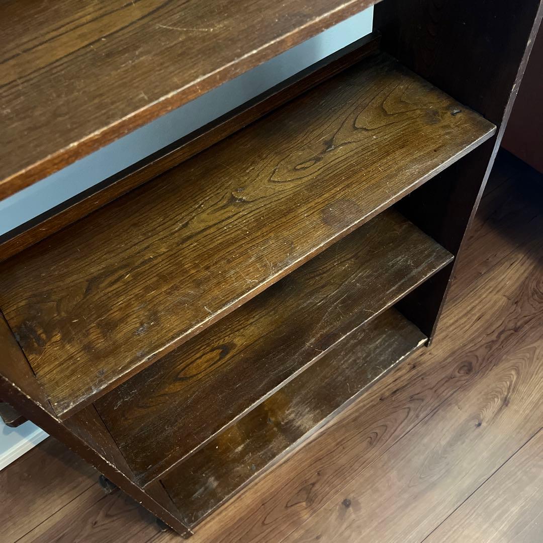 昭和レトロ　本棚　飾り棚　木製オープンシェルフ 4段 ブラウン