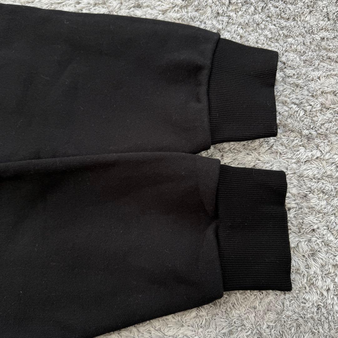 フィールズ【L】黒 長袖スウェット 上杉柊平 ロゴ刺繍 厚手 微ストレッチ 秋冬