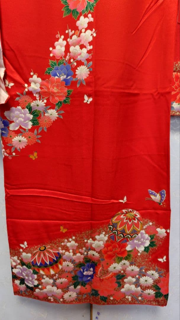 RK552子供着物着丈133センチ裄丈51センチ正絹めちゃくちゃ綺麗美品