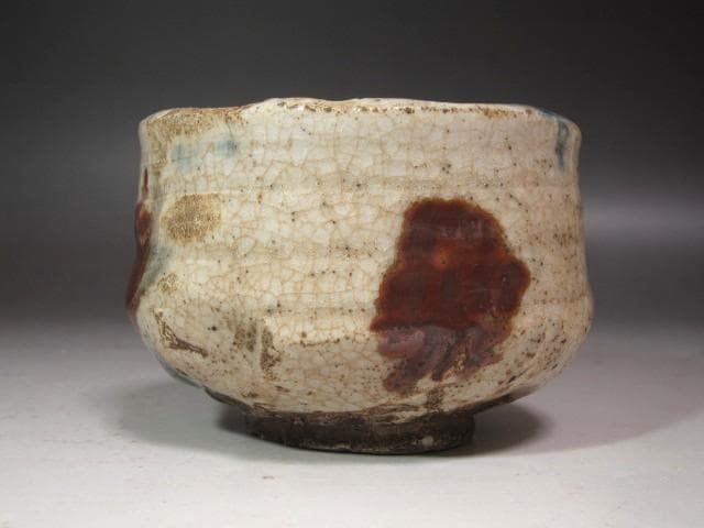 ★　青木木米（聾米）　彩釉茶碗　武者小路　官休庵　十三代　有隣斎の花押★x634