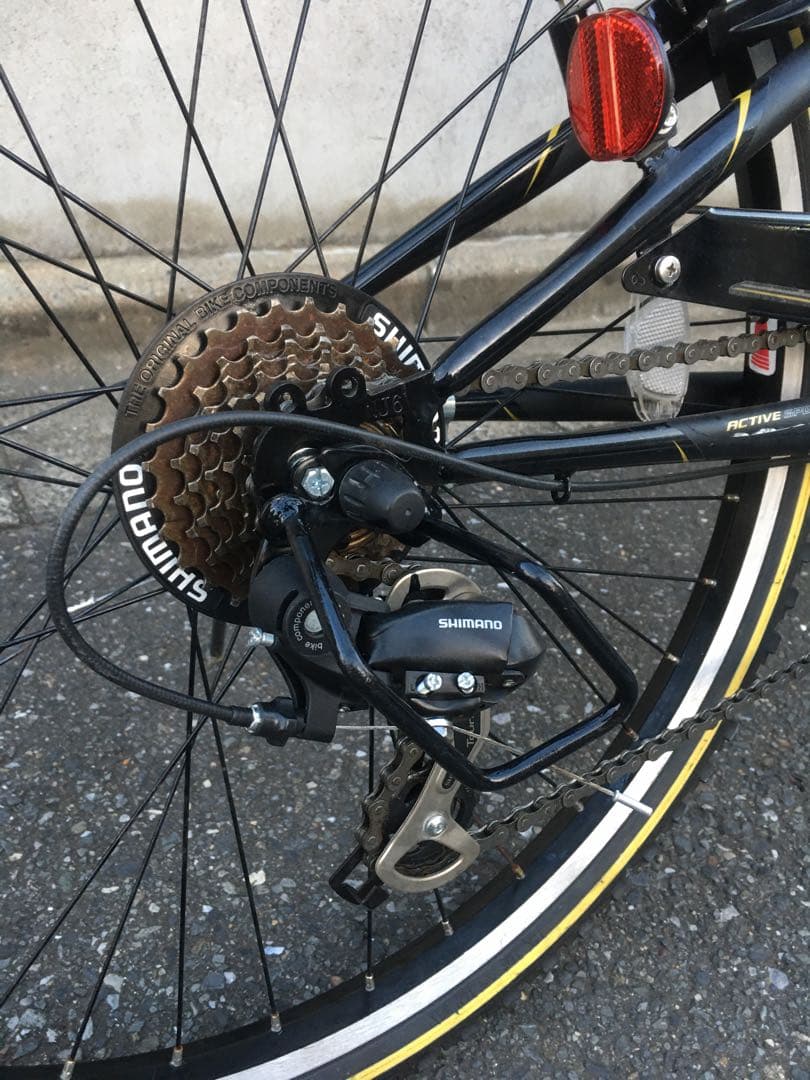 整備済 マウンテンバイク 自転車 子供 黒 ブラック26インチ 美品 綺麗 美品