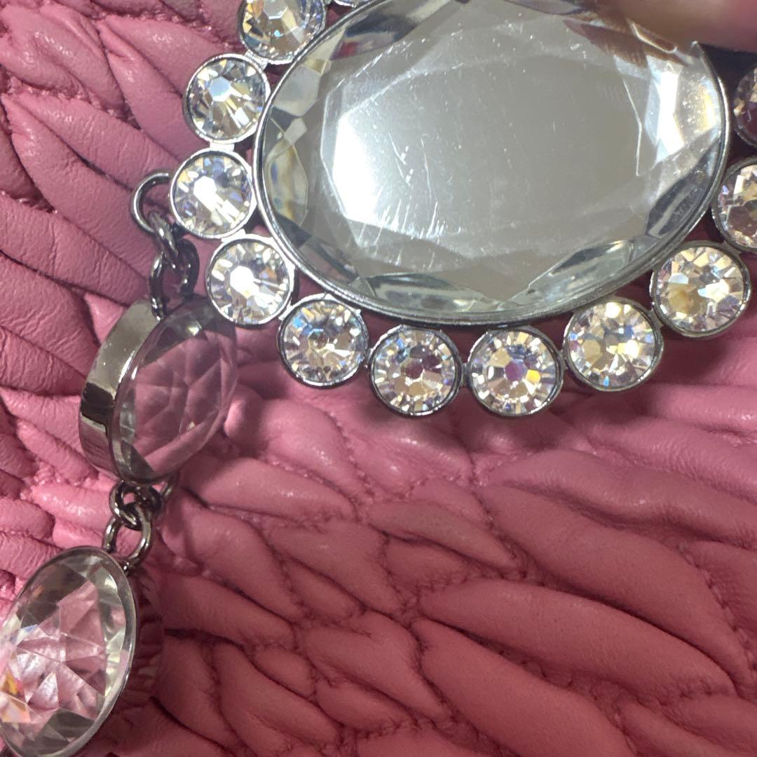 早い者勝ち MIUMIU マテラッセ　ナッパクリスタル　ピンク　2way