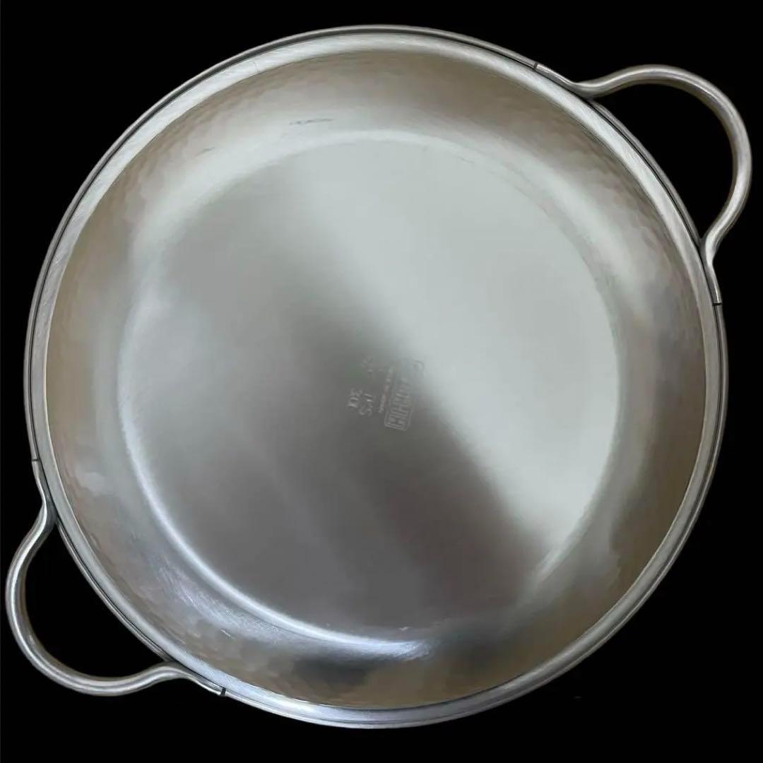 日本製　ステンレス　卓上鍋　24cm お玉　目皿付き 新潟県燕市