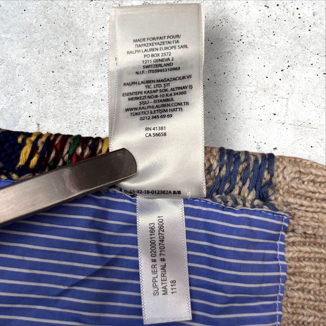 ポロラルフローレン フェアアイル タイガー 刺繍 ワッペンニットベスト SP