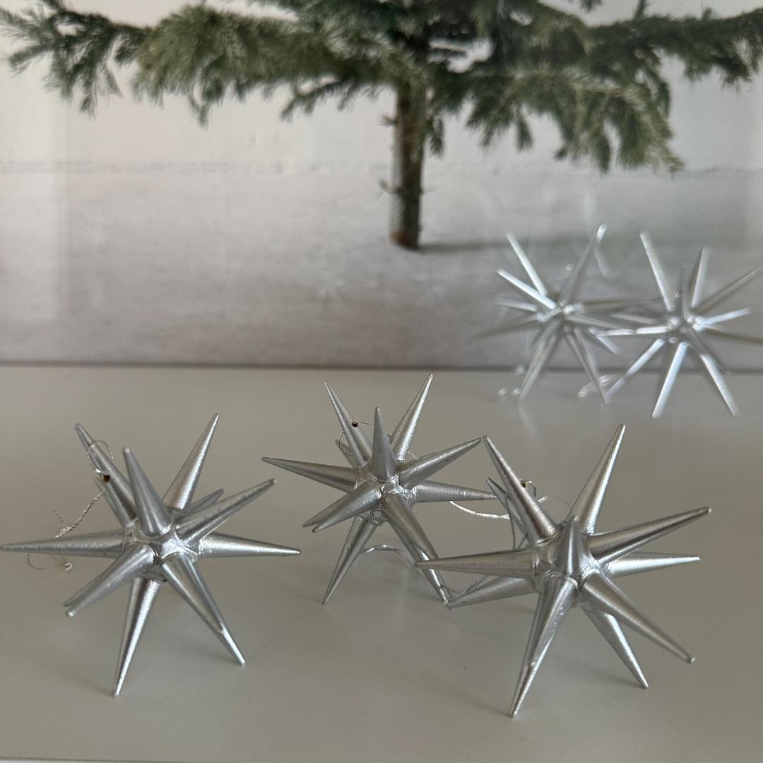 ベツレヘムの星　オーナメント　銀の星　大2個 小3個セット
