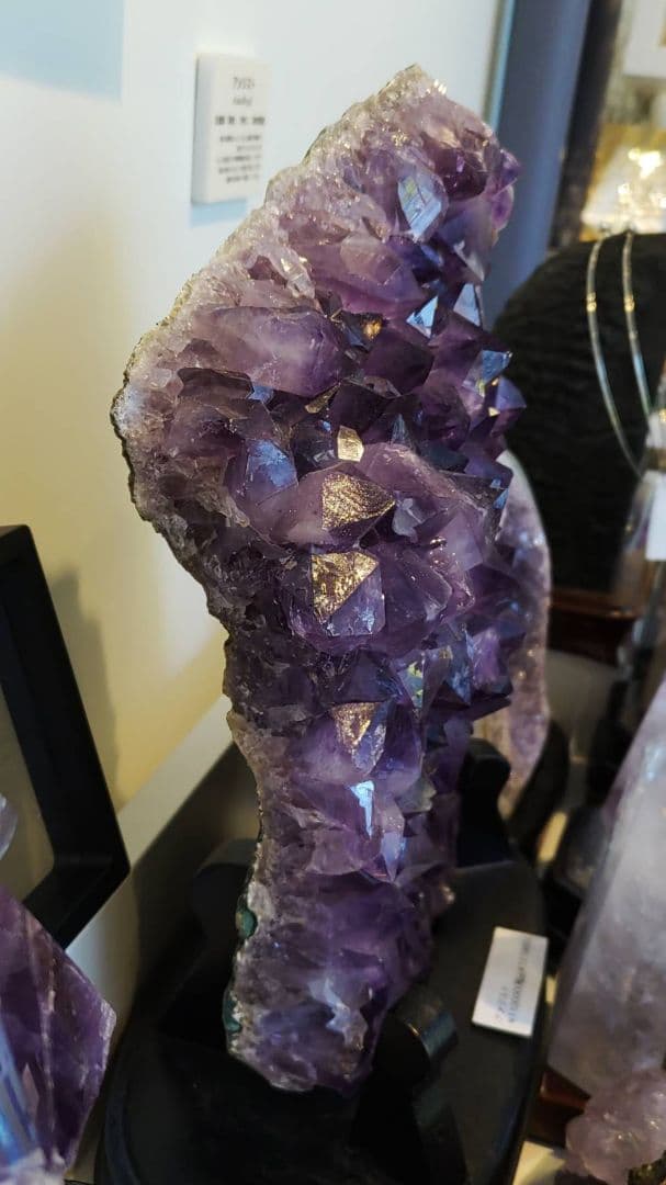 台座付き美結晶☆天然石アメジストクラスター原石パワーストーン鉱物4.2kg紫水晶