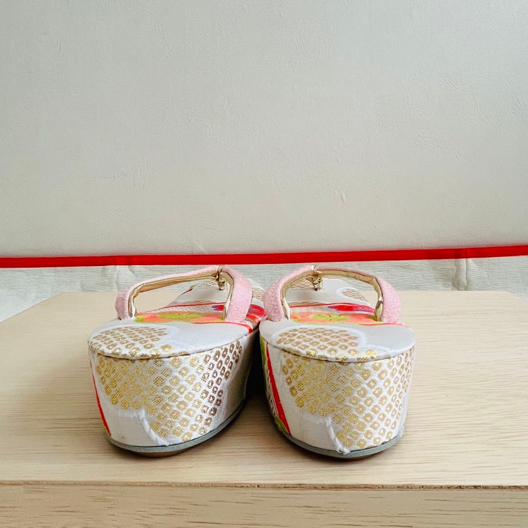 【美品】七五三　7歳セット　結び帯　草履　バッグ　ハコセコセット