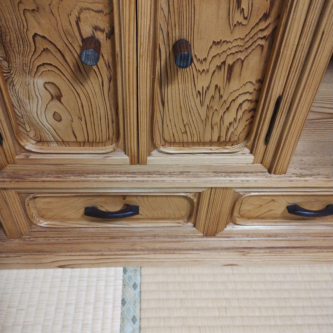 木製　秋田杉　茶棚　 引き出し付き