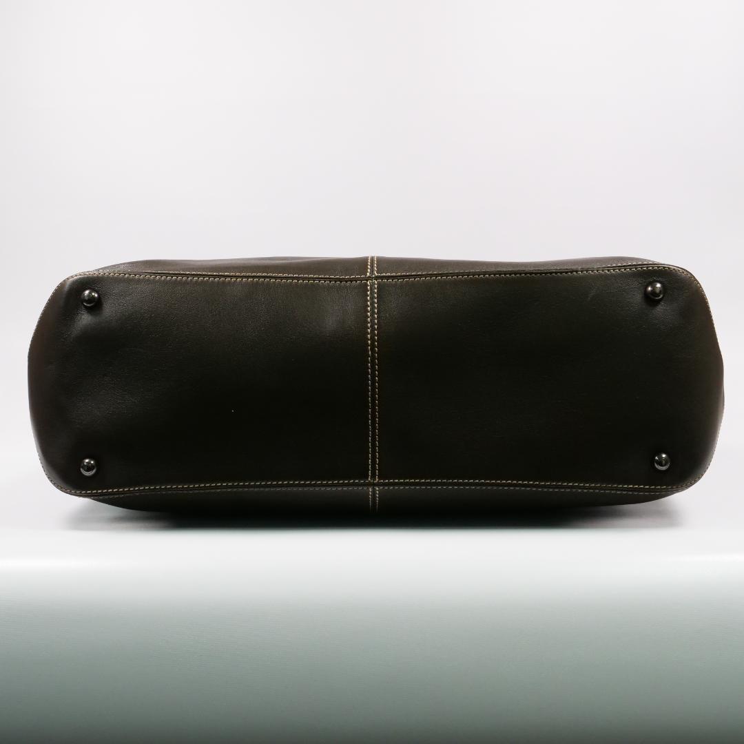美品✨トッズ トートバッグ ショルダーバッグ レザー ダークブラウン